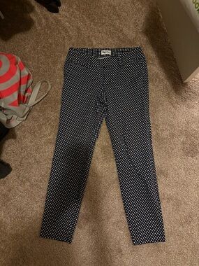 Navy Polka Dot Stretch pants